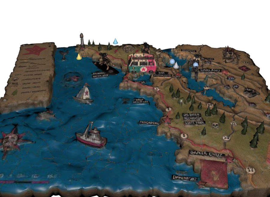 The agents turning toward one another as they find each other on the map.